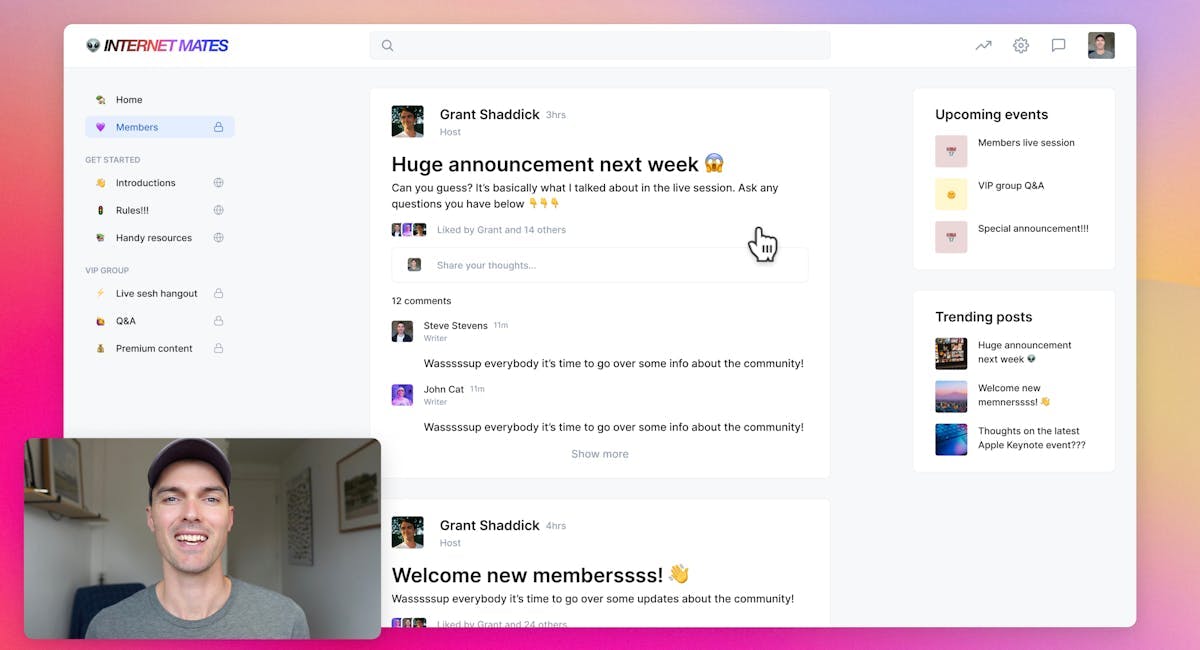 Record your community onboarding video using Tella.