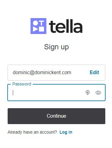 Sign up for Tella to record your screen and webcam simultaneously