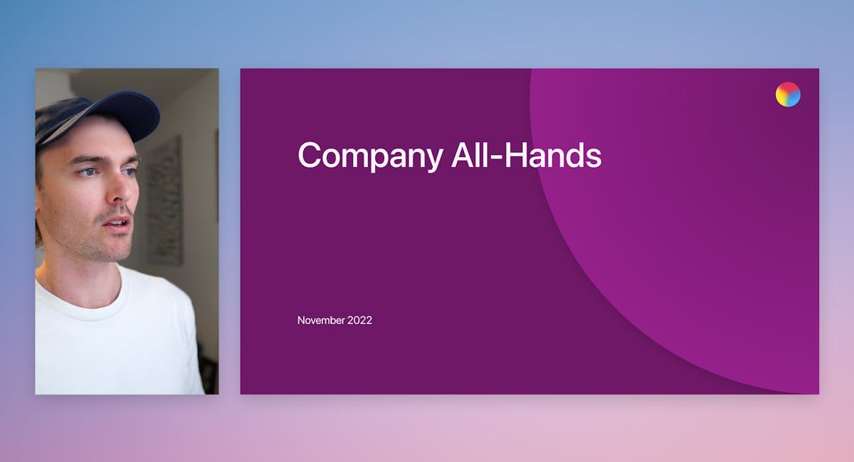 Company all-hands videos on Tella.