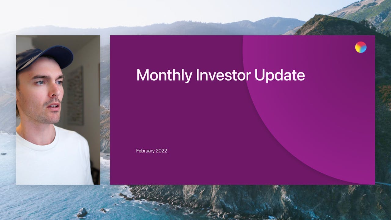 Record video for investor update