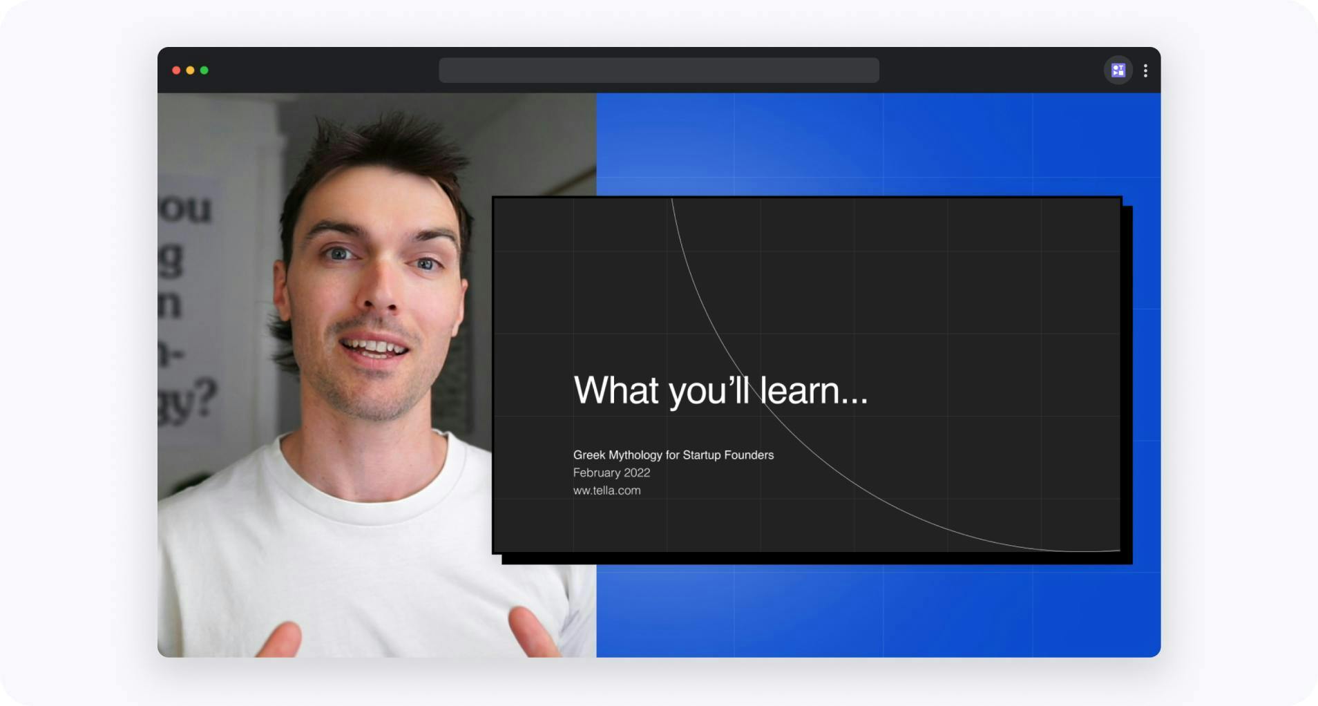 A course creators lesson watched within a browser.